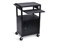 Luxor BLK 3 SHLF PRES CART W CAB&P O, LP42CLE-B, 41430199, Furniture - Miscellaneous