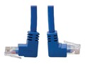 Tripp Lite Up-Angle to Down-Angle Cat6 UTP Molded Patch Cable, Blue, 4ft , N204-004-BL-UD, 36671818, Cables
