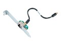 Supermicro USB to RJ45 Adapter Bracket, RoHS, SKT-0240L, 7999646, Adapters & Port Converters