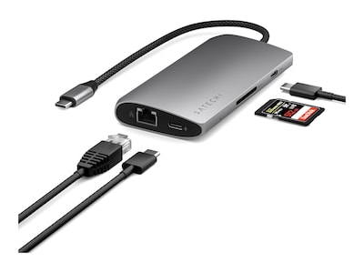 Satechi USB-C MULTIPORT ADAPTER 8K WIT, ST-P8KEM, 41766478, Docking Stations & Port Replicators Satechi USB-C MULTIPORT ADAPTER 8K WIT, ST-P8KEM, 41766478, Docking Stations & Port Replicators