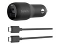 Belkin 37W Dual USB Car Charger with USB-C Cable, 1xUSB-C (25W) 1xUSB-A (12W), Black, CCB004BT1MBK-B6, 41535674, Automobile/Airline Power Adapters Belkin 37W Dual USB Car Charger with USB-C Cable, 1xUSB-C (25W) 1xUSB-A (12W), Black, CCB004BT1MBK-B6, 41535674, Automobile/Airline Power Adapters