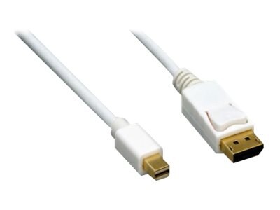 ENET 32AWG DisplayPort to Mini DisplayPort Cable, White, 6ft, DPM-MDPM-WH-6F, 37429302, Cables