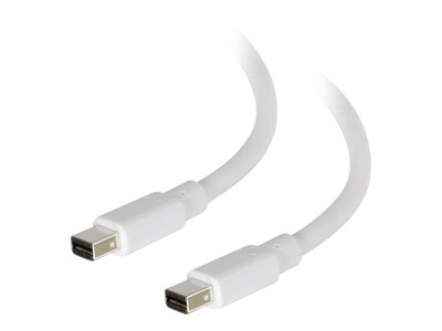 C2G Mini DisplayPort M M Cable, White, 10ft, 54412, 17257793, Cables