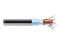 Black Box CAT6A 650MHz Shielded Solid Bulk Cable, Black, 1000ft, C6ABC51S-BK-1000, 41313123, Cables