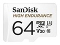 SanDisk 64GB High Endurance UHS-I microSDXC Memory Card with SD Adapter, SDSQQNR-064G-AN6IA, 37060998, Memory - Flash