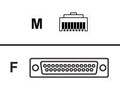 Digi RJ-45 (M) to DB25 (F) Cable, 4ft, 76000199, 154953, Cables