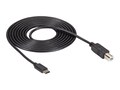 Black Box USB 3.1 Type C to USB 2.0 Type B M M Cable, 2m, USBC2TYPEB-2M, 37449602, Cables