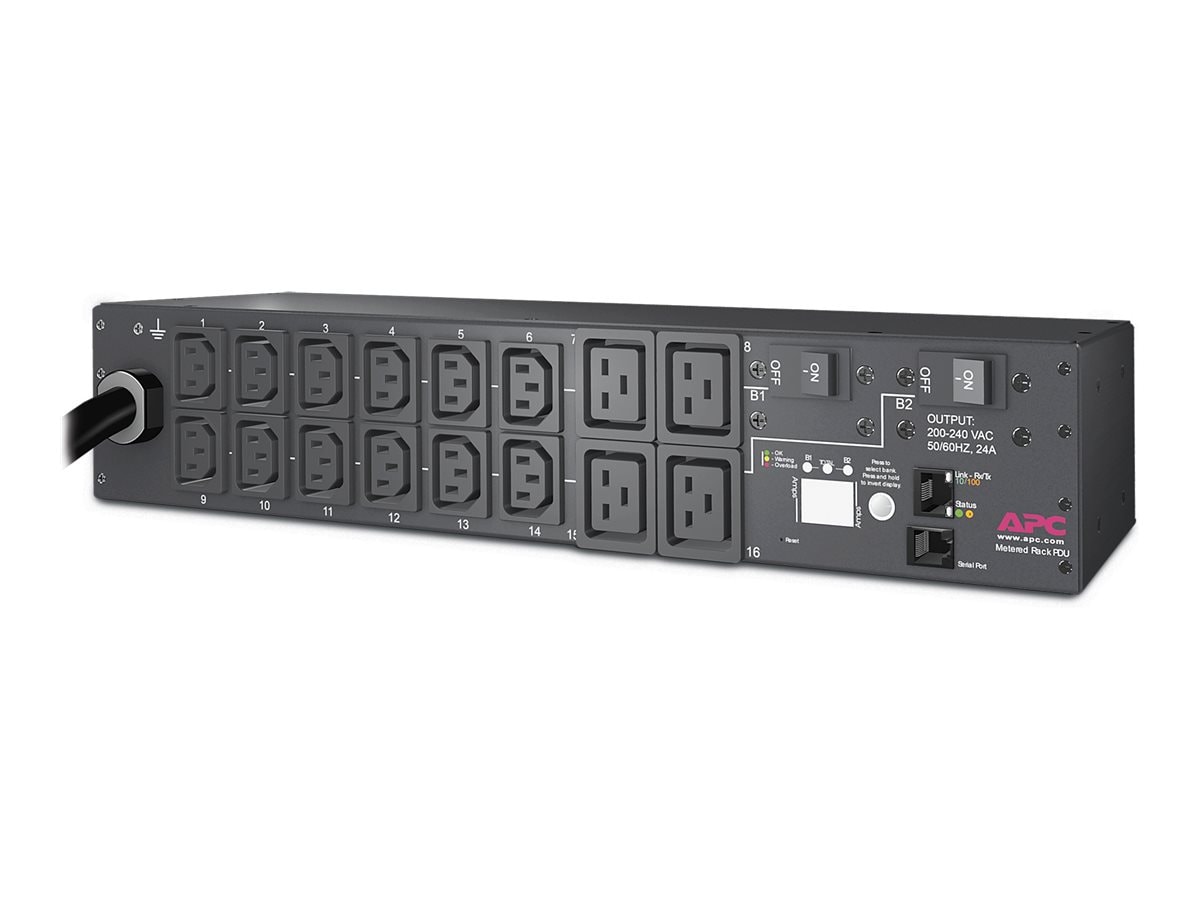 APC Rack PDU, Metered, 2U, 30A, 208V, (12) C13, (4) C19 Outlets APC Rack PDU, Metered, 2U, 30A, 208V, (12) C13, (4) C19 Outlets