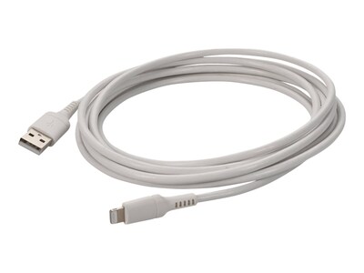 AddOn USB 2.0 Type A Male to Lightning Male Cable, White, 3m, USB2LGT3MW, 41294972, Cables
