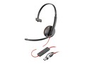 HP Poly Blackwire 3210 Monaural USB-C Headset w  USB-C A Adapter, 8X214A6, 41761634, Headsets (w/ microphone)