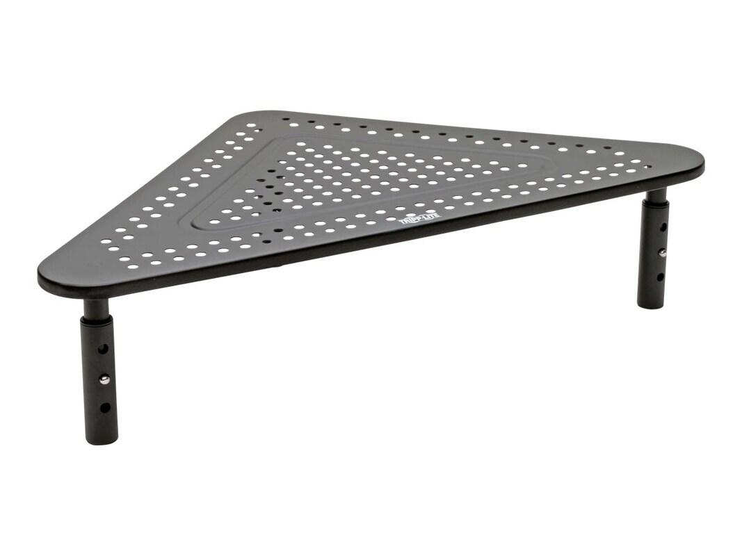 Tripp Lite 12 X 20 Adjustable Corner Monitor Riser For Desk Mr1220m Tripp Lite 12 X 20 Adjustable Corner Monitor Riser For Desk Metal Black
