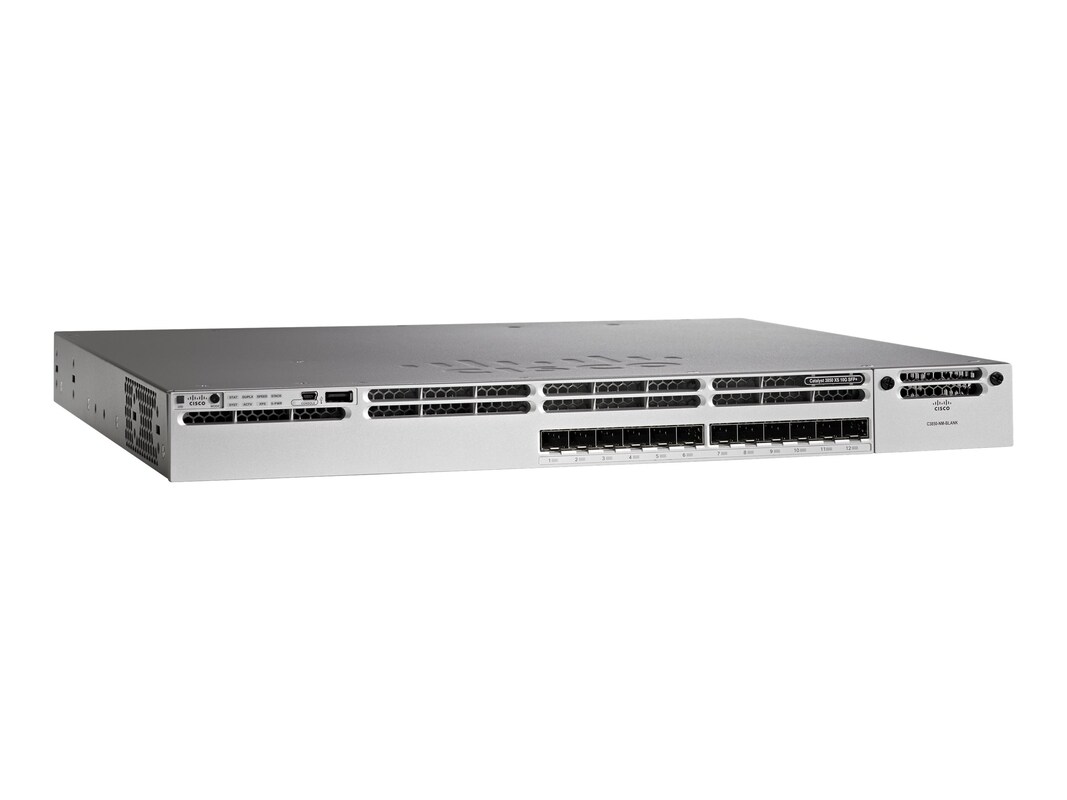Cisco One Catalyst 3850 12 Port Fiber Switch 10g Sfp Ports C1 Ws3850 12xs S