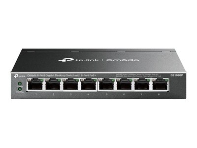 TP-LINK 8 Port Gig Desktop Switch, DS108GP, 41765955, Network Switches