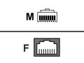 Perle RJ-45 (M) to RJ-45 (F) Crossover Adapter for Sun Cisco, 04030080, 7585187, Adapters & Port Converters