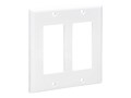 Tripp Lite Double-Gang Faceplate Decora ACCSSTYLE Vertical White , N042D-200-WH, 37978264, Premise Wiring Equipment