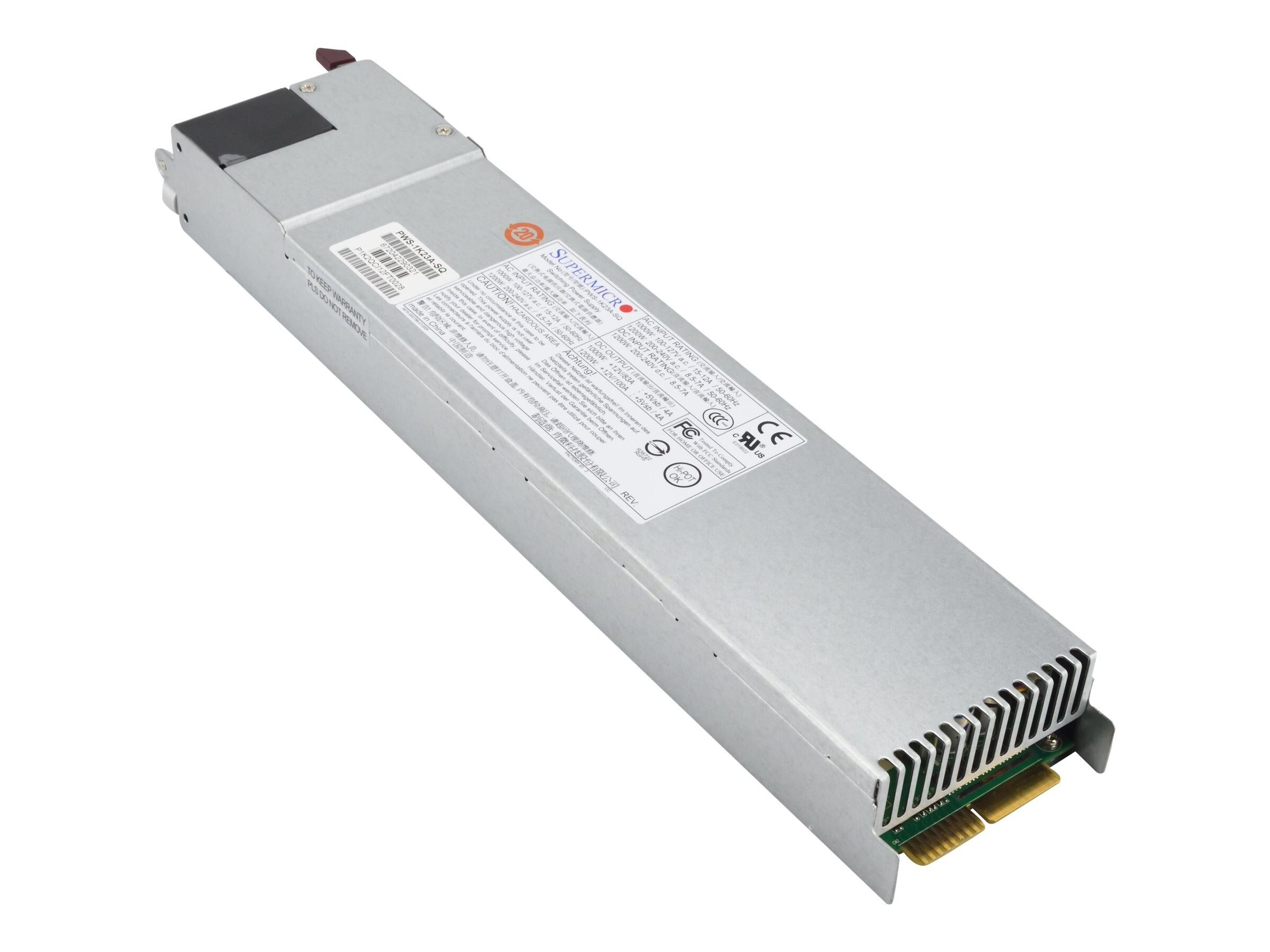 Single Channel Inpu Supermicro 1U, REDUNDANCY, TITANIUM, INPU (PWS-1K23A-SQ)