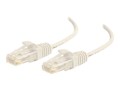 C2G Cat6 Snagless Unshielded (UTP) Slim Ethernet Network Patch Cable, White, 3ft, 01186, 36320840, Cables