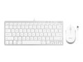 Macally Compact Aluminum USB Keyboard and Quiet Click Mouse Combo Set (White), SLIMKEYCACOMBO, 41588738, Keyboard/Mouse Combinations