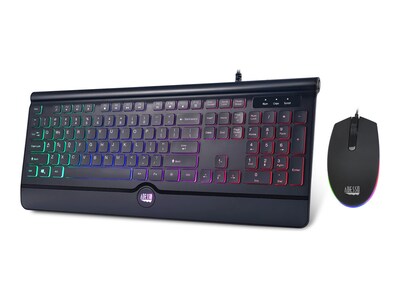 Adesso Illuminated Gaming Keyboard & Illuminated Mouse Combo - Black, AKB-137CB, 37816661, Keyboard/Mouse Combinations