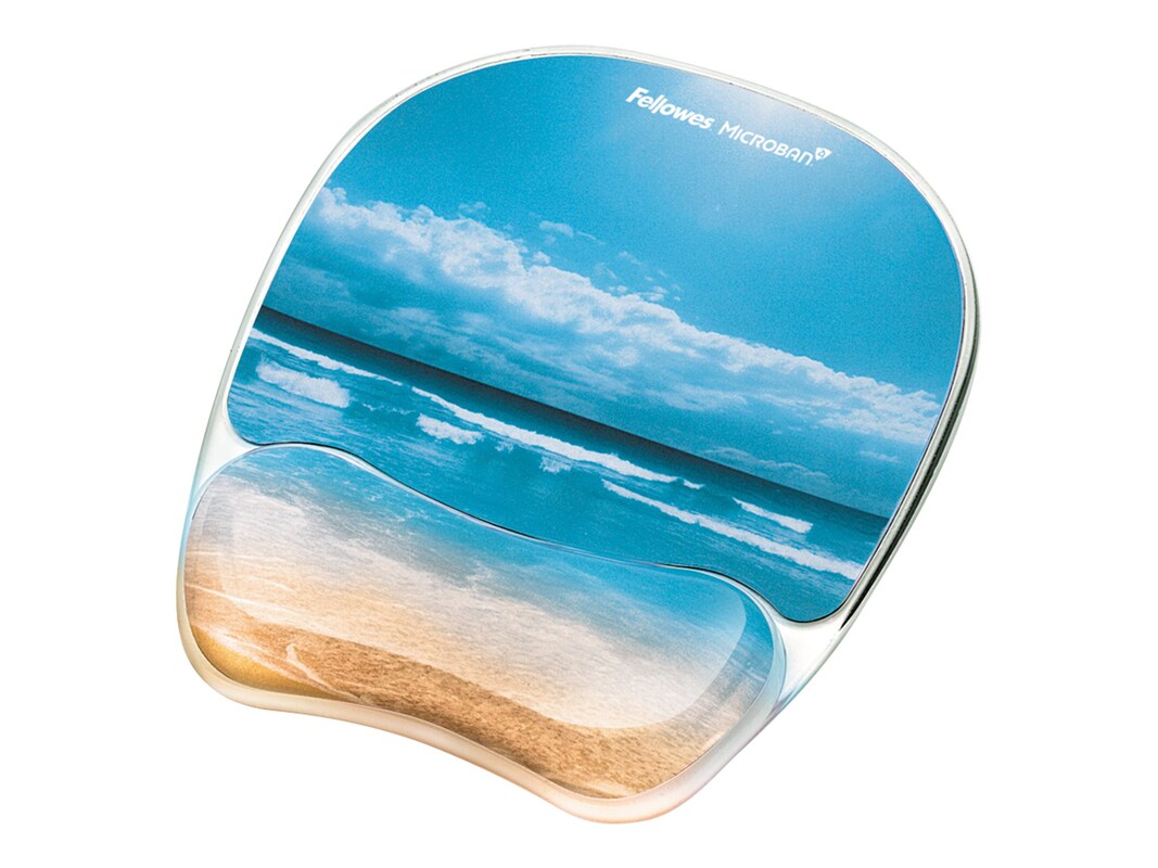 Fellowes Photo Gel Mouse Pad & Wrist Rest with Microban, Sandy (9179301)