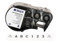 Brady 0.5 x 25' Black on White All Weather Permanent Adhesive Vinyl Label Tape w  Ribbon for M4 M5, M4C-500-595-WT-BK             , 41962208, Paper, Labels & Other Print Media