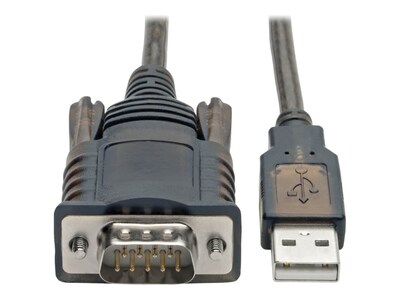 Tripp Lite RS232 to USB Adapter Cable with COM Retention, 5ft, U209-005-COM, 35718995, Cables