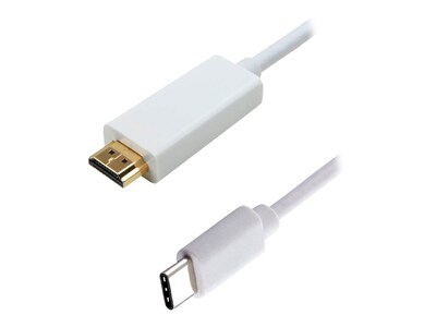 4Xem USB Type C to HDMI M M Adapter Cable, White, 6ft, 4XUSBCHDMI6, 36382303, Cables