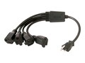 C2G 1 to 4 Power Cable Splitter, 3ft, 29806, 8230767, Power Cords C2G 1 to 4 Power Cable Splitter, 3ft, 29806, 8230767, Power Cords
