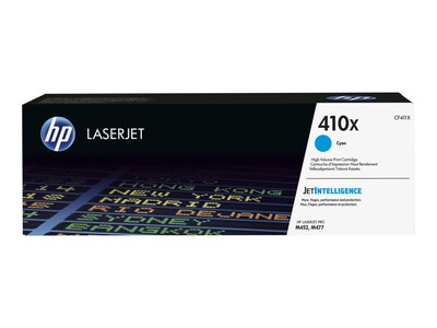 HP 410X (CF411X) High Yield Cyan Original LaserJet Cartridge w  JetIntelligence, CF411X, 30686066, Toner and Imaging Components - OEM