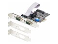 StarTech.com 2-Port Serial Dual-Port PCI Express to RS232 RS422 RS485 (DB9) 16C1050 UART Low-Profile Serial Card, 2S232422485-PC-CARD, 41754369, Controller Cards & I/O Boards
