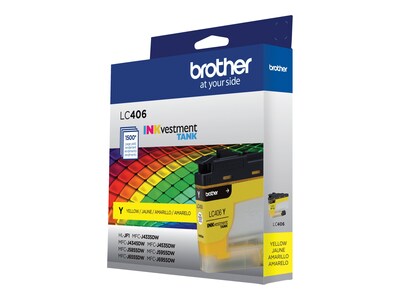 Brother Yellow INKvestment Tank LC406 Standard Yield Original Ink Cartridge , LC406YS, 41344023, Ink Cartridges & Ink Refill Kits - OEM