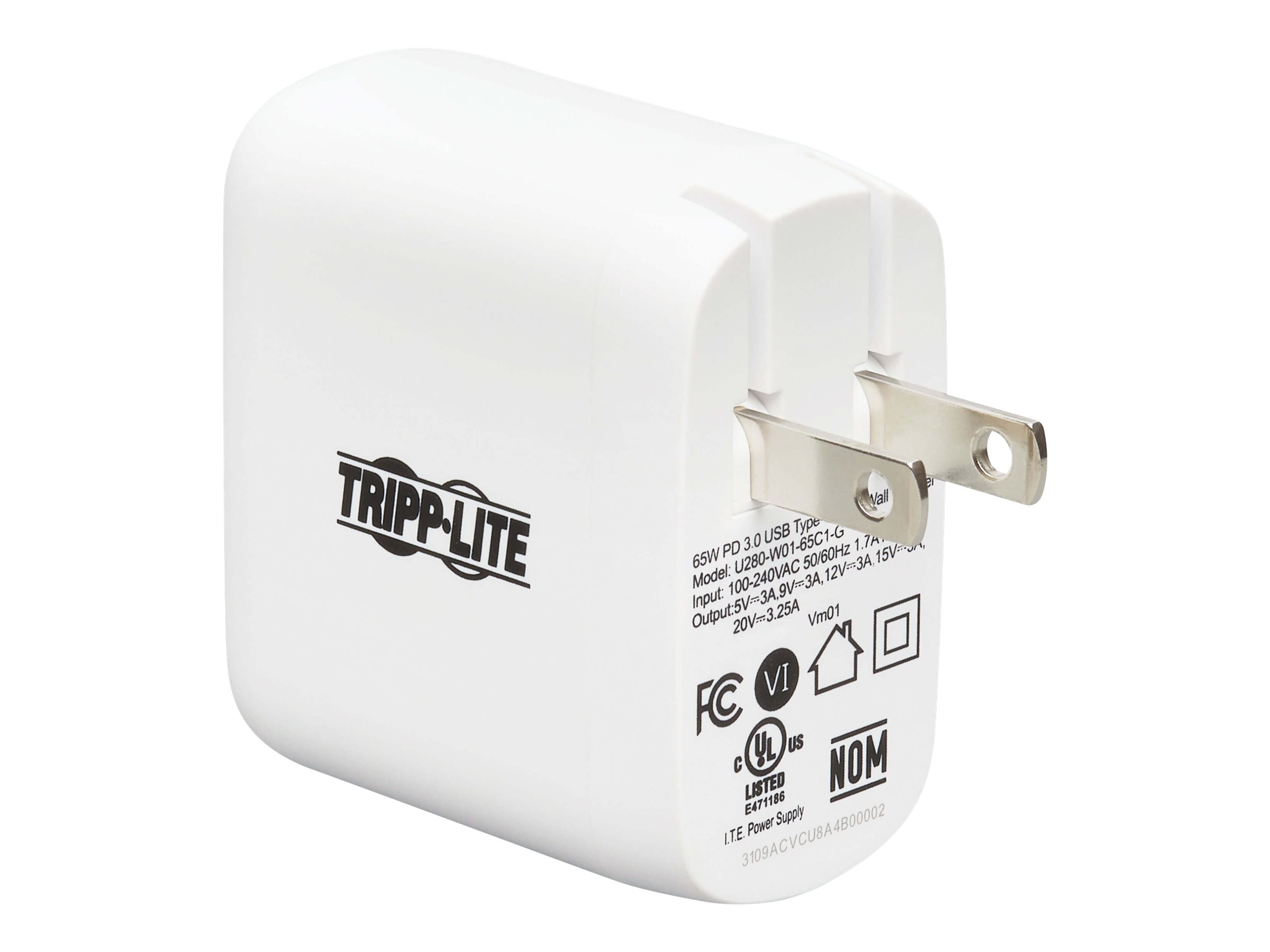 Tripp Lite USB C WALL CHARGER 65W GAN (U280-W01-65C1-G)