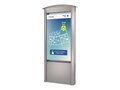 Peerless-AV Silver Smart City Kiosk with 55 Xtreme High Bright Outdoor Display and Speakers , KOP55XHB-SA, 41548248, Digital Signage Kiosks & Kiosk Enclosures