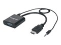 Manhattan HDMI to VGA M F Converter, Black, 151450, 41045707, Adapters & Port Converters