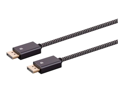 Monoprice DisplayPort 1.4 EasyPlug Nylon Braided Cable, Gray, 6ft, 40783 , 41929117, Cables Monoprice DisplayPort 1.4 EasyPlug Nylon Braided Cable, Gray, 6ft, 40783 , 41929117, Cables