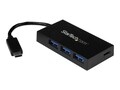 StarTech.com 4-Port USB 3.0 Hub - USB-C to 1x USB-C and 3x USB-A, HB30C3A1CFB, 30567905, USB & Firewire Hubs