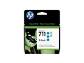 HP 711 (CZ134A) 29-ml Cyan Original Ink Cartridges (3-pack), CZ134A, 14736502, Ink Cartridges & Ink Refill Kits - OEM