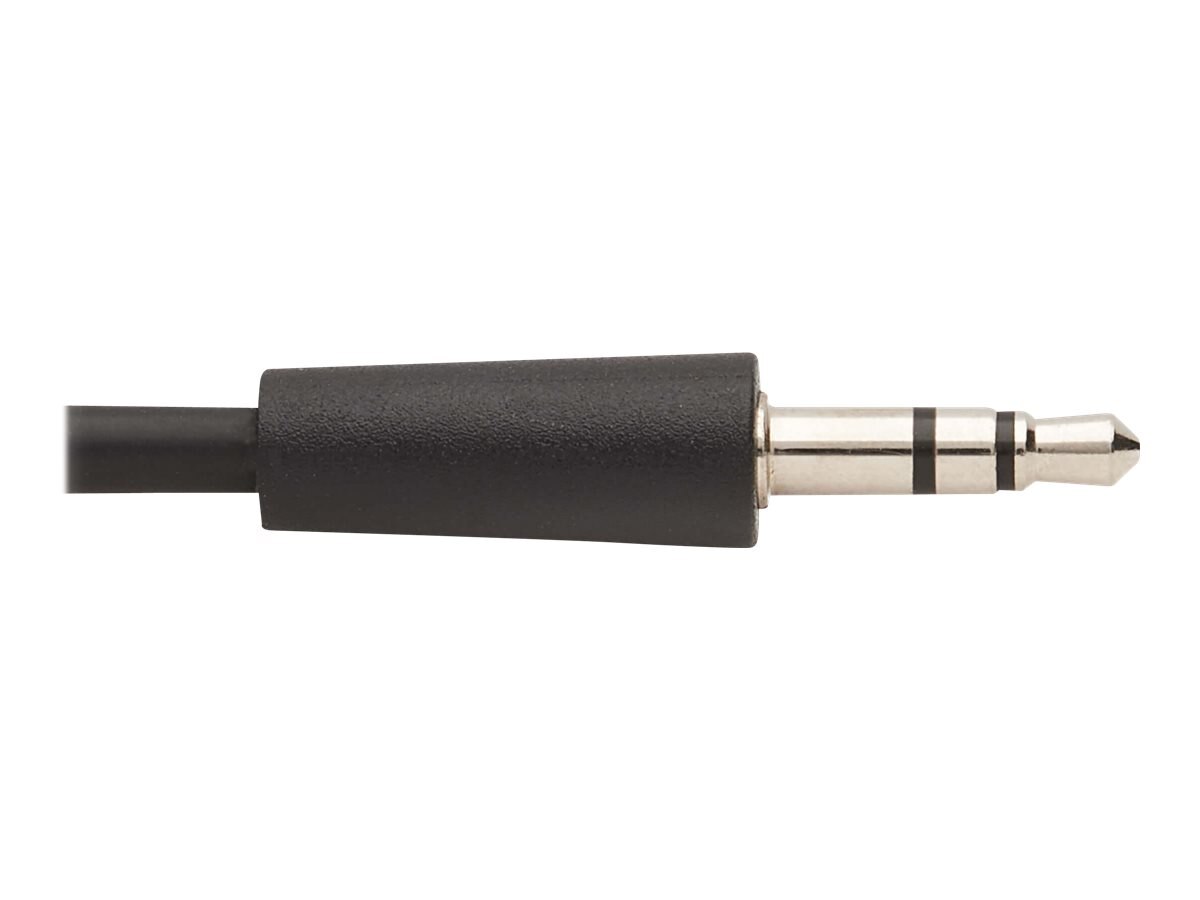 Audio / Video Cable Assembly, 3.5mm Stereo Jack Plug, 3.5mm Stereo Jack  Plug, 16 ft, 5 m, Black RoHS Compliant: No