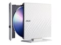 Asus 8x External DVD Writer, White, SDRW-08D2S-U W G ACI, 13520638, DVD Drives - External