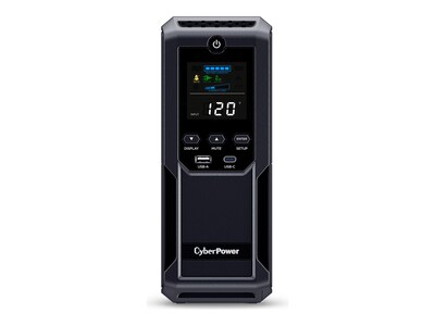 CyberPower 1500VA Mini Tower AVR UPS, CP1500AVRLCD3, 41525345, Battery Backup/UPS