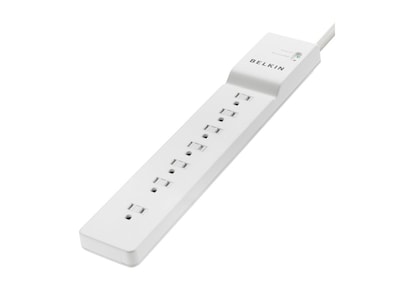 Belkin 7-Outlet 2160J Right Angle Plug Surge Protector w 6ft Cord - White , BE107000-06-CM, 10461337, Surge Suppressors Belkin 7-Outlet 2160J Right Angle Plug Surge Protector w 6ft Cord - White , BE107000-06-CM, 10461337, Surge Suppressors