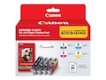 Canon PGI-5 CLI-8 Combo Pack w  PP-201 Glossy II Plus Paper, 0628B027, 11085732, Ink Cartridges & Ink Refill Kits - OEM