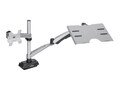 VARIDESK Monitor Arm + Laptop Stand for Displays up to 27 - Silver, 48017                         , 41976161, Furniture - Miscellaneous
