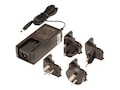 Digi AC Power Supply 5VDC Universal plugs US EU UK AU to 2.5mm Locking Barrel Plug for TransPort WR11 XT, 76000965, 32411197, AC Power Adapters (external)