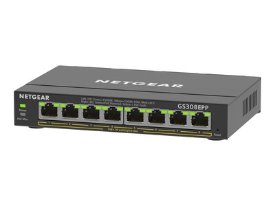 Netgear GS308EPP DM WM 123W PoE+ Managed Switch 8xGbE PoE+ 30W, GS308EPP-100NAS, 41191105, Network Switches