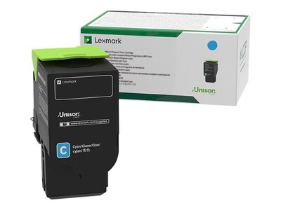 Lexmark 801SC Cyan Standard Yield Return Program Toner Cartridge, 80C1SC0, 14909629, Toner and Imaging Components - OEM