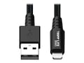 Tripp Lite Heavy-Duty USB 2.0 Sync Charge Cable with Lightning Connector, HMWPE and Aramid Fiber, Gray, 6ft, M100-006-GY-MAX, 37138046, Cables Tripp Lite Heavy-Duty USB 2.0 Sync Charge Cable with Lightning Connector, HMWPE and Aramid Fiber, Gray, 6ft, M100-006-GY-MAX, 37138046, Cables