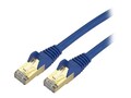 StarTech.com CAT6a 10 GbE Shielded Snagless RJ45 100W PoE Ethernet Patch Cable, Blue, 25ft, C6ASPAT25BL, 31994968, Cables
