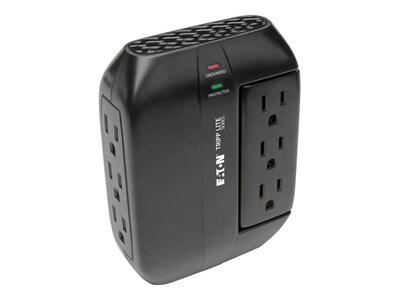 Tripp Lite Protect It! Ultra Surge (6) Swivel Outlet Direct Plug-in 1200 Joules, Black, SWIVEL6, 7895388, Surge Suppressors