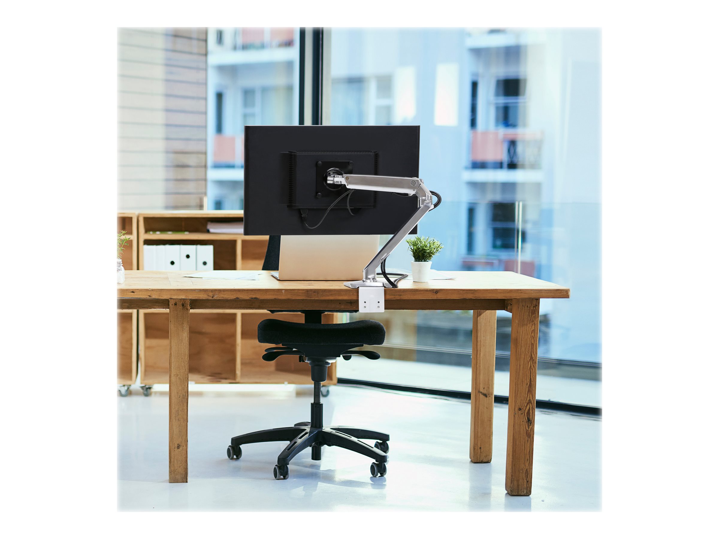 Ergotron MXV Desk Monitor Arm, Polished Aluminum (45-486-026)